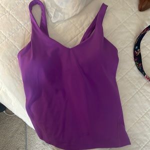 Align waist length magenta top with built in bra size 10